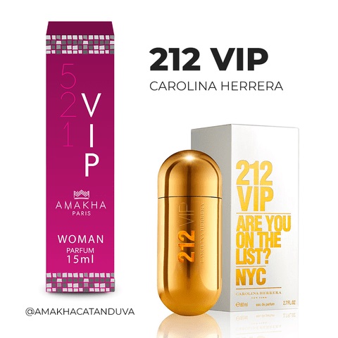 Perfume 521 VIP Feminino – Essência 212 VIP Carolina Herrera