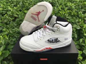 Supremo x Nike Air Jordan 5 Branco/Vermelho