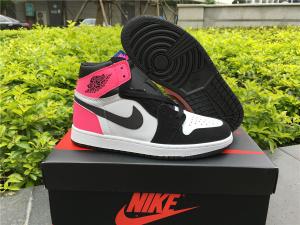 Nike Air Jordan 1 GS Branco/Preto/Rosa